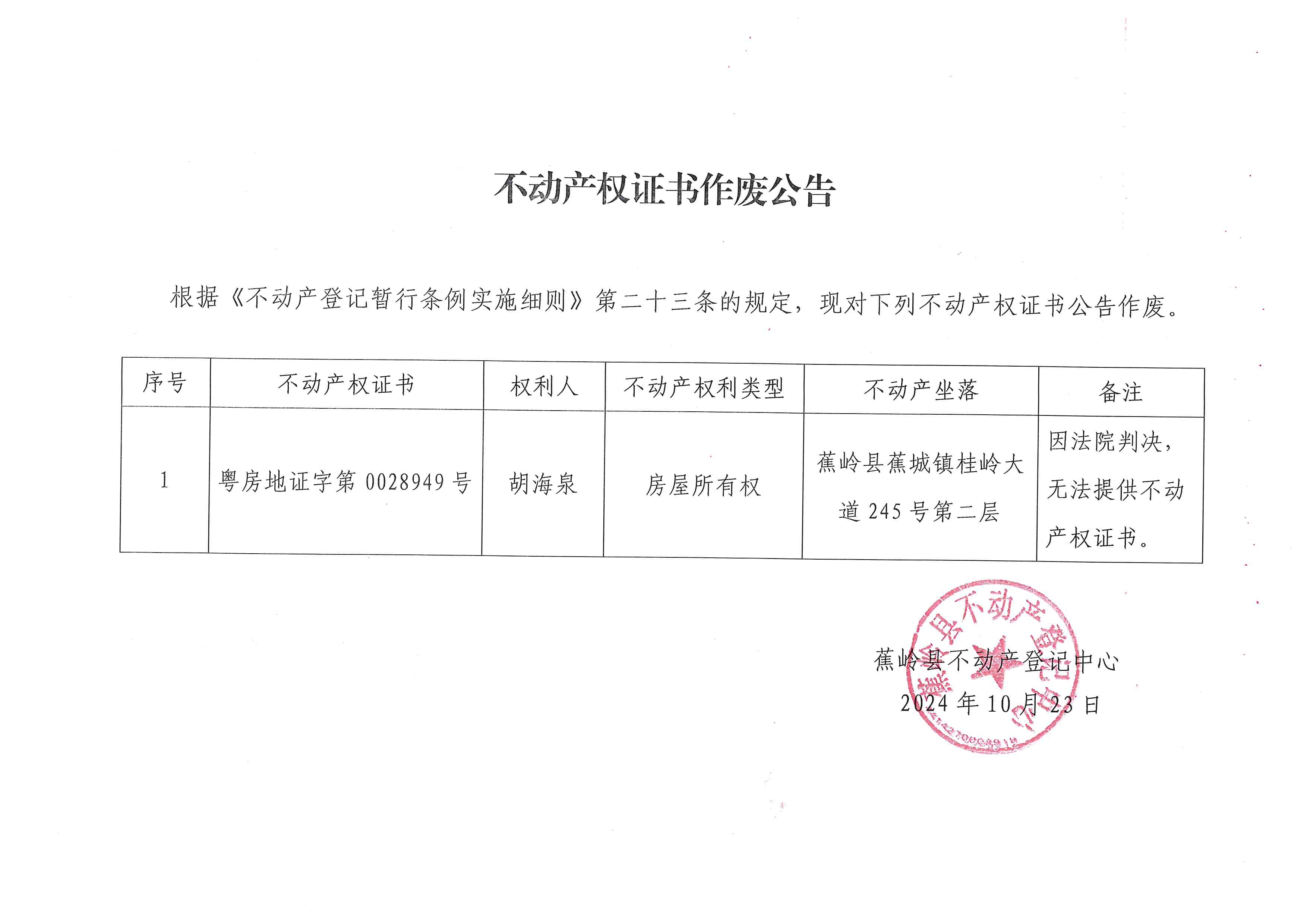 不动产权证书作废公告（粤房地证字第0028949号）.jpg